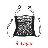 【CA024】3-Layer Car Storage Net Bag Between Seats