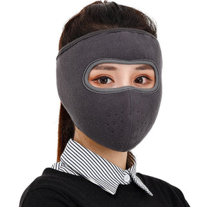 【Winter Full Face Mask】Winter Full Face Mask Outdoor Cycling Sports Windproof Dust-Proof Masks Fashion Fleece Thick Warm Earmuff Unisex Breathable Mask