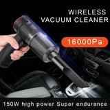 【Wireless Car Vacuum Cleaner】16000Pa Wireless Car Vacuum Cleaner 150W Portable Powerful Suction Wet And Dry Smart Cordless For Home Mini Vacuum Cleaner