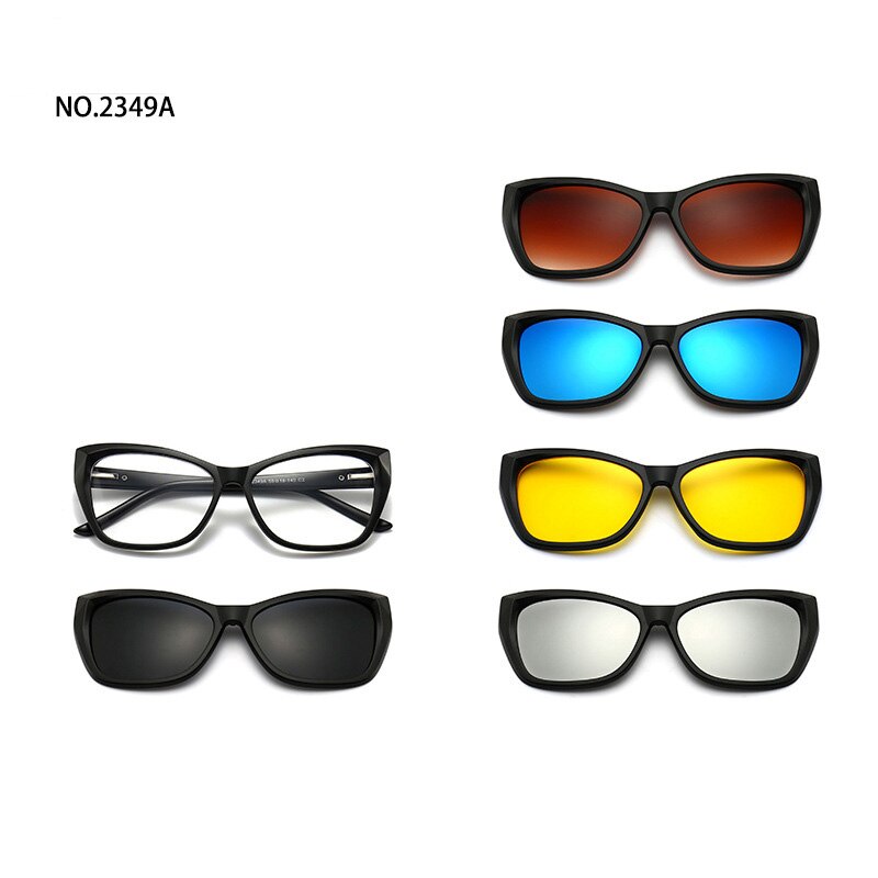 love609---6 In 1 Custom Men Polarized Optical Magnetic Sunglasses