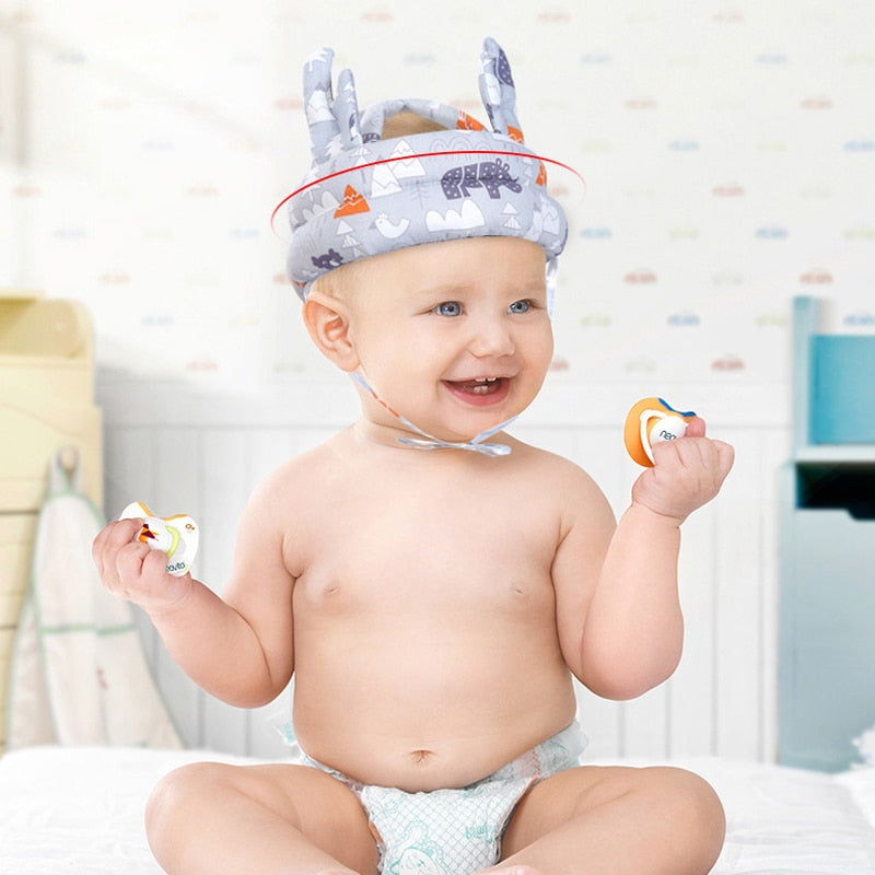 Baby Toddler Safety Gray Anti-collision Cap - Protect Your Little One from Bumps and Falls