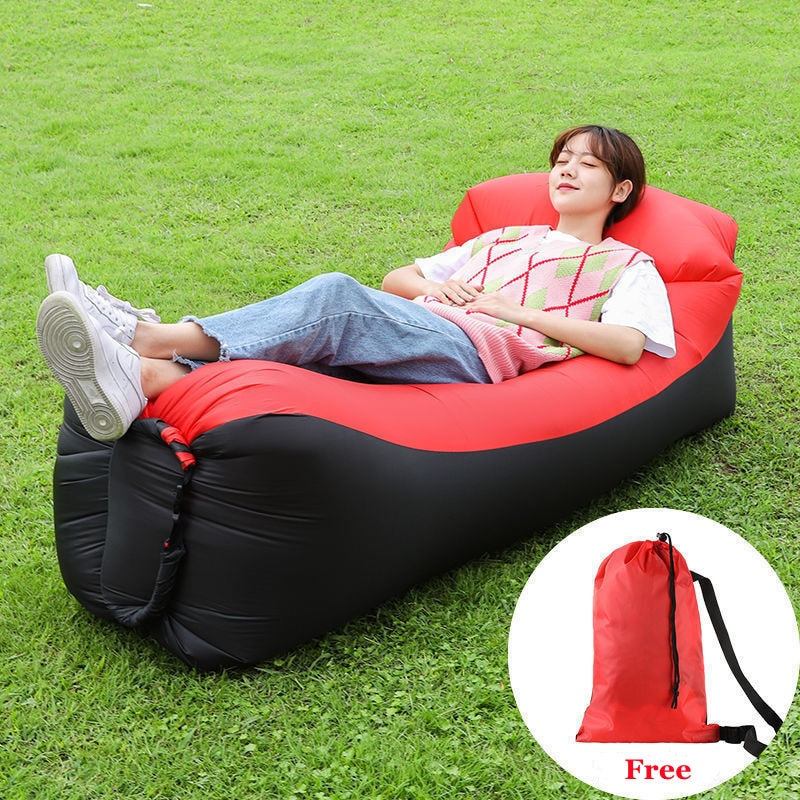 Inflatable Air Sofa Tent Camp Bed Bundle