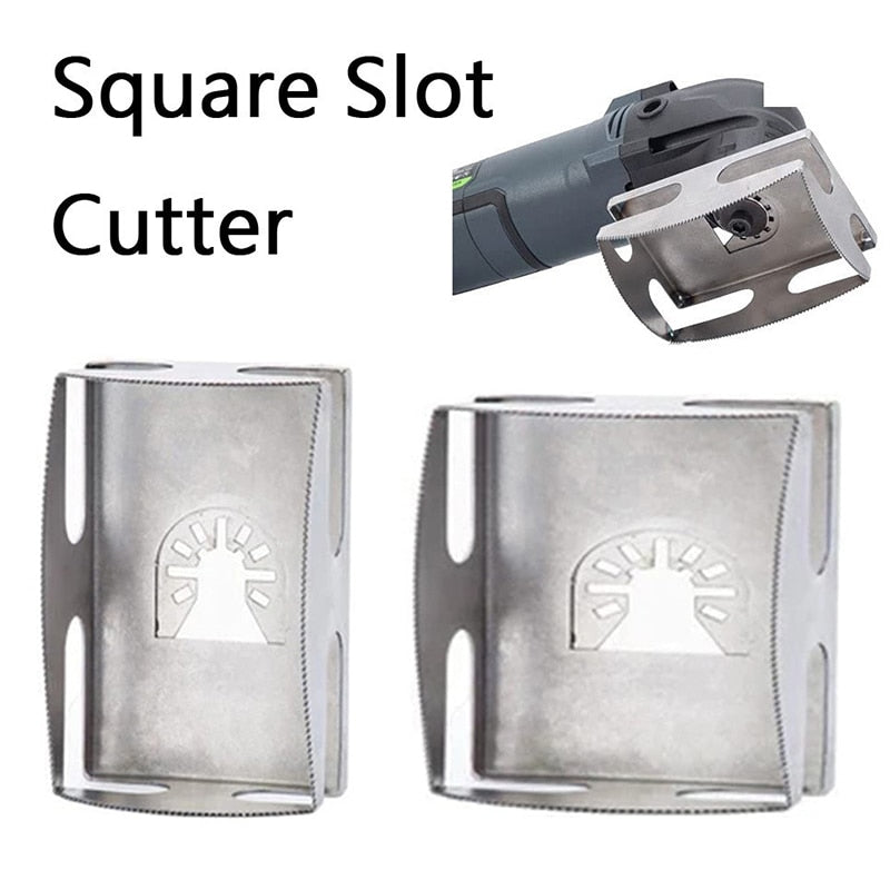 Woodworking Square Slot Cutter Square Hole Tool Hole Cutting Knife Square Hole Saw Blade for Wall Square Slot Cutter