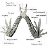 15-in-1 Multitool Folding Pliers with Nylon Bag