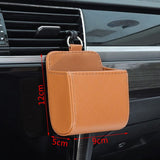 【LV253】 Car Storage Bag Car Accessories Air Vent Dashboard Tidy Hanging Leather Organizer Box