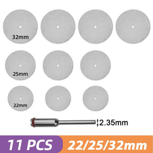 【Mini Circular Saw Blade】Stainless Steel Slice Metal Mini Circular Saw Blade Set Wood Cutting Disc for Dremel Rotary Tools with Mandrel Wood Cutter Wheel