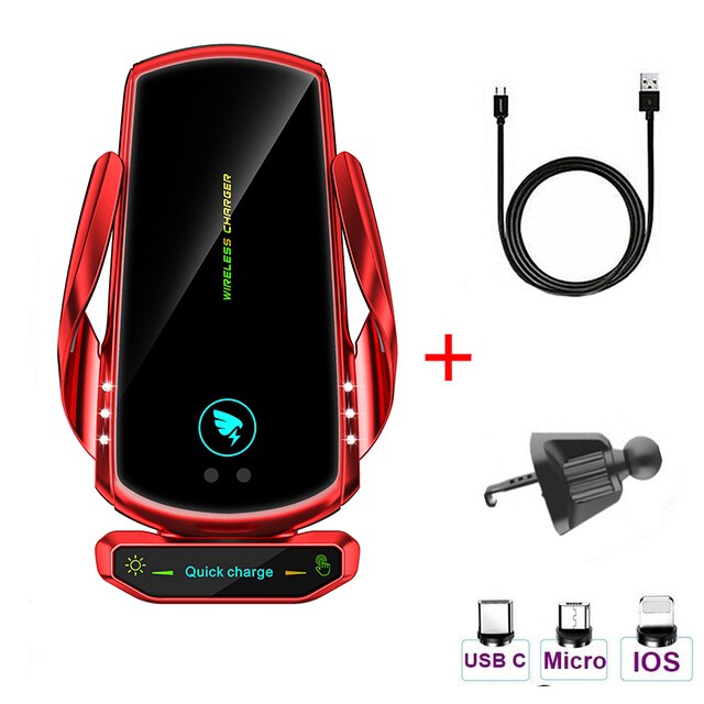 15W Car Wireless Charger with Magnetic Head