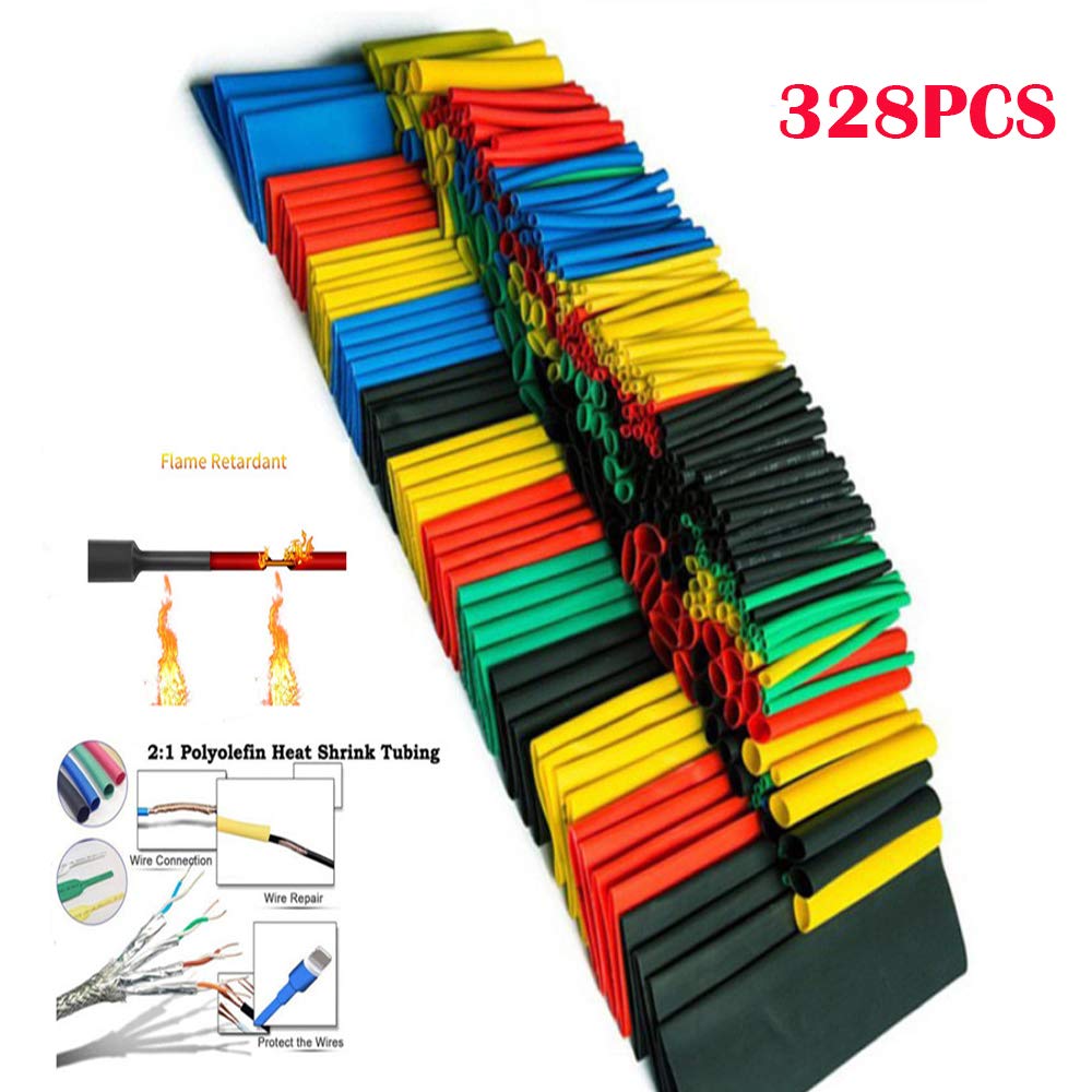 164/328pcs Set 8 Sizes Heat Shrink Tube Shrinking Assorted