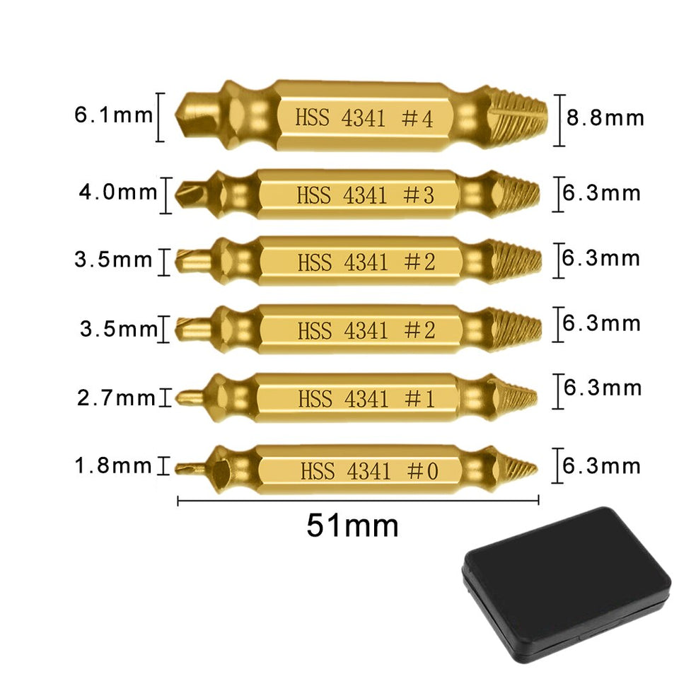 Damaged Screw Extractor Set