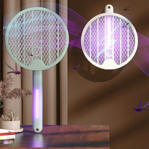 USB Mosquito-killer Racket Rechargeable Foldable Electric Shock Bug Zapper Kills Mosquito Led Ultraviolet Light  Non-toxic