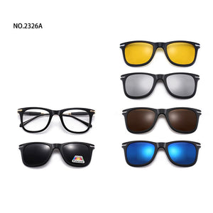 love609---6 In 1 Custom Men Polarized Optical Magnetic Sunglasses