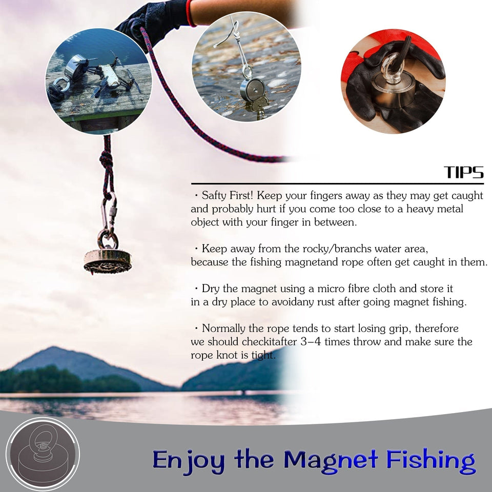 160KG*2 Double Side Fishing Magnets D60mm