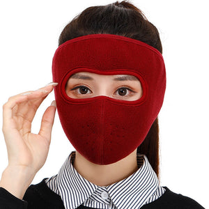 【Winter Full Face Mask】Winter Full Face Mask Outdoor Cycling Sports Windproof Dust-Proof Masks Fashion Fleece Thick Warm Earmuff Unisex Breathable Mask