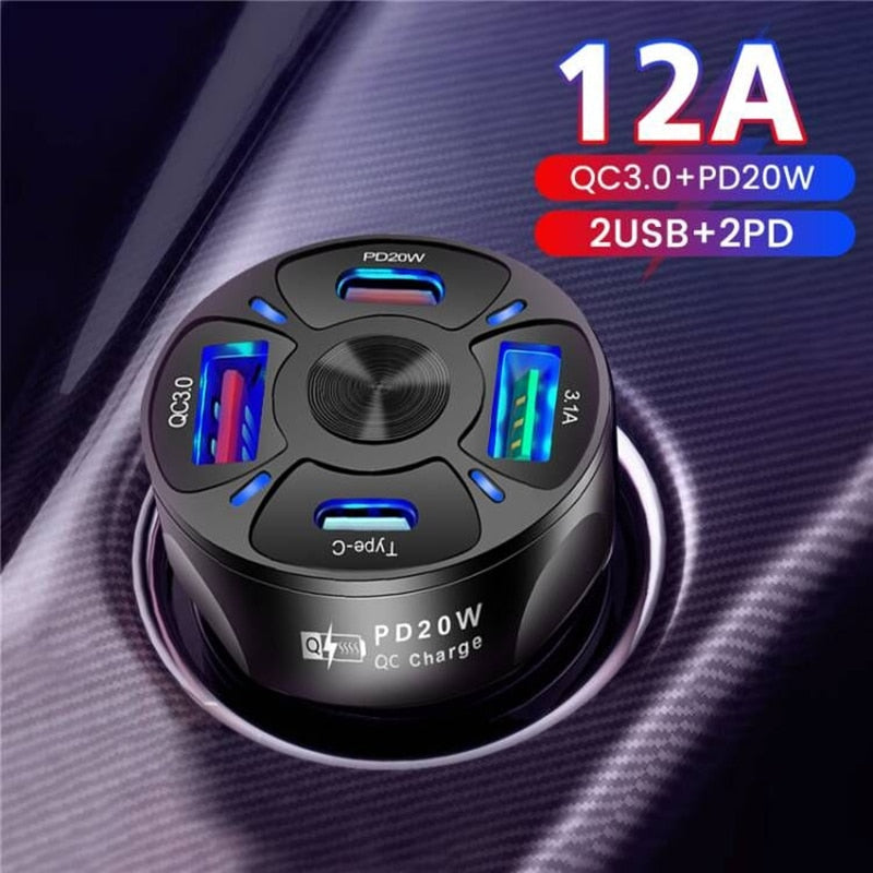 OLAF Dual USB C Fast Car Charger