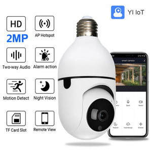 1080P Wireless Surveillance Camera Auto Tracking IP Camera Wifi PTZ Night Vision CCTV Camera Security Baby Monitor E27 Interface