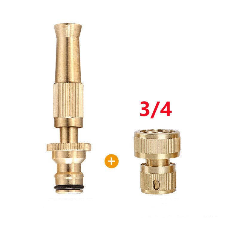 【High Pressure Spray Nozzle】Spray Nozzle Water Gun Brass High Pressure Direct Spray 1/2''3/4''Quick Connector Home Hose Adjustable Pressure Garden Sprinkler