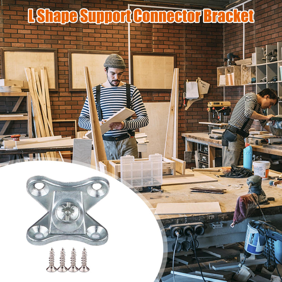 【L-shape Connector】L-shape Support Connector Bracket Right-angle Butterfly Corner Code Wardrobe Fixing Parts for Doors Windows Chairs Tables