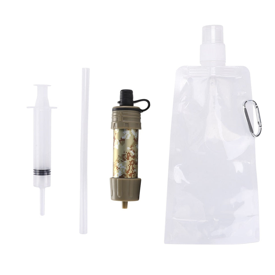 Outdoor Water Filter with Straw