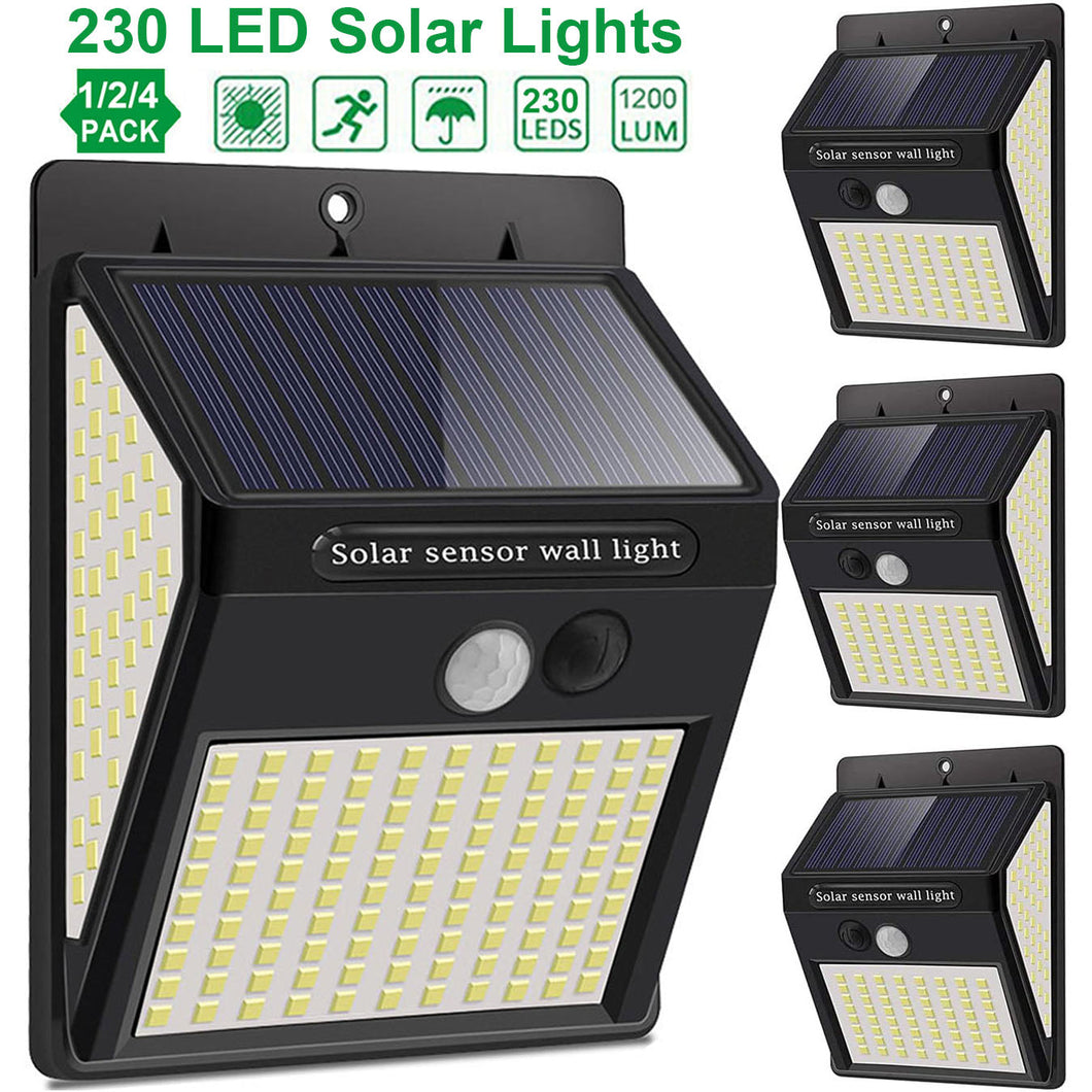 SolarGlow 230 LED Motion Sensor Solar Lights