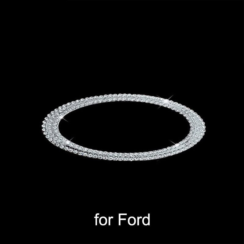 【LV018】3D Diamond Car Steering Wheel Logo Decoration Stickers Bling Rhinestone Auto Interior Accessories for Girls