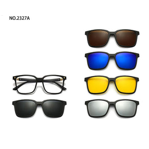 love609---6 In 1 Custom Men Polarized Optical Magnetic Sunglasses