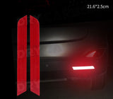 Reflective Car Bumper Warning Strip Stickers - 4Pcs/Set