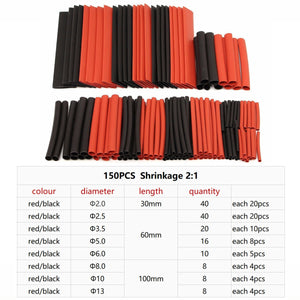 【CA049】164pcs Thermoresistant Tube Heat Shrink Wrapping KIT