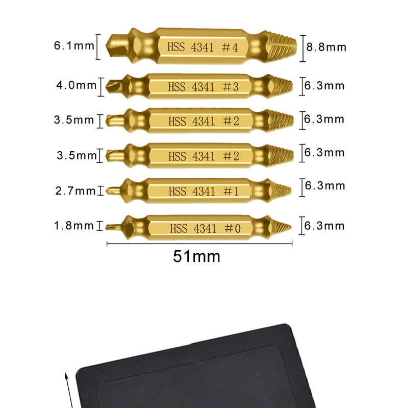 Damaged Screw Extractor Set