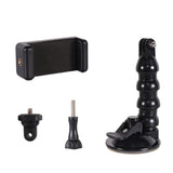 【Suction Cup Phone Holder】Universal Car Suction Cup Action Camera Accessories Mobile Phone Holder for GoPro Insta360 DJI Yi SOOCOO EKEN Holder