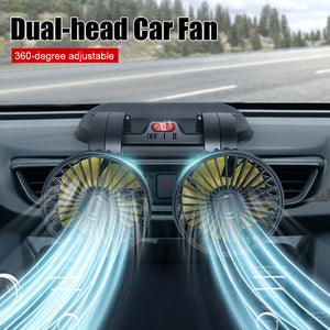 Car Fan Dual Head 2 Speeds Air Fan