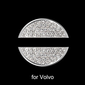 【LV018】3D Diamond Car Steering Wheel Logo Decoration Stickers Bling Rhinestone Auto Interior Accessories for Girls