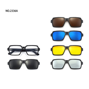 love609---6 In 1 Custom Men Polarized Optical Magnetic Sunglasses