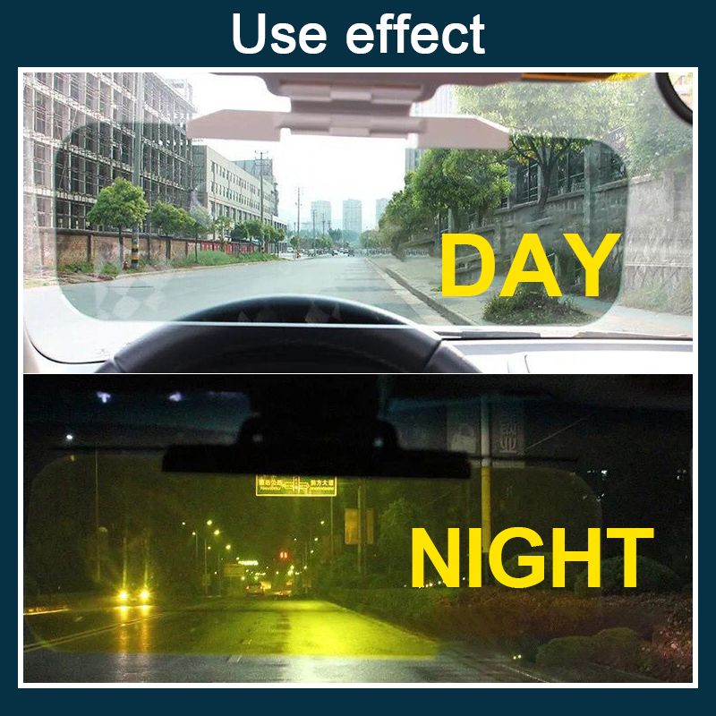 Dual Function Car Sun Visor & Rearview Mirror Glare Protector