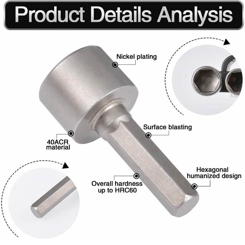 4PCS Socket Wrench Power Nut Driver Set