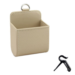 【LV253】 Car Storage Bag Car Accessories Air Vent Dashboard Tidy Hanging Leather Organizer Box