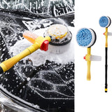 【LV081】Car Cleaning Brush Car Wash Foam Brush Automatic Rotary Long Handle Cleaning Mop