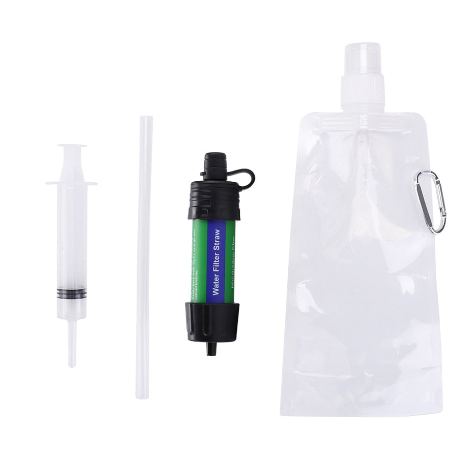 Outdoor Water Filter with Straw