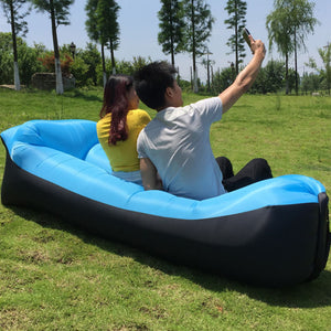 Inflatable Air Sofa Tent Camp Bed Bundle