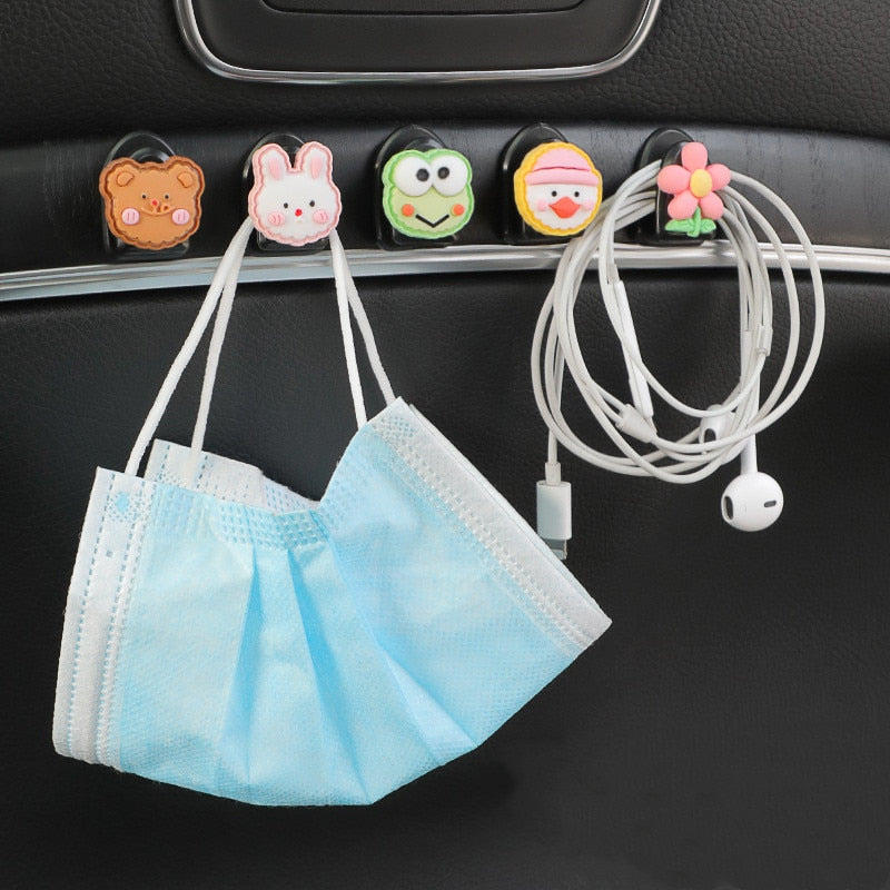 【LM465】5Pcs Cute Sticky Car Hook