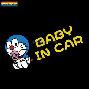 【LV027】Doraemon Car Stickers Robot Cat Creative Personality Scratches Block Body Decoration Reflective PVC Vinyl Car Stickers