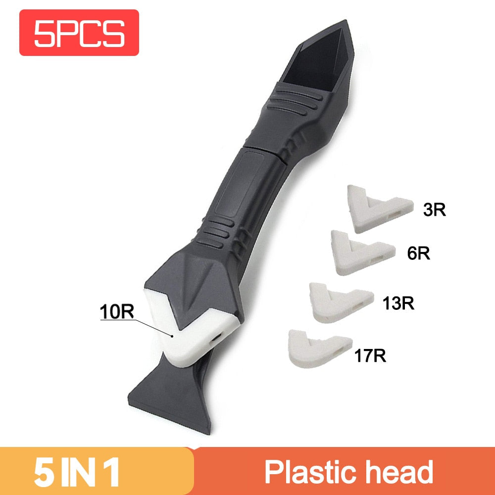 5-in-1 Silicone Scraper Caulk Remover Tool Set