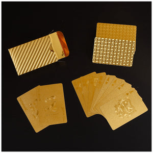 【LM462】Waterproof Gold Plastic Poker Cards