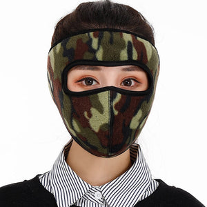 【Winter Full Face Mask】Winter Full Face Mask Outdoor Cycling Sports Windproof Dust-Proof Masks Fashion Fleece Thick Warm Earmuff Unisex Breathable Mask