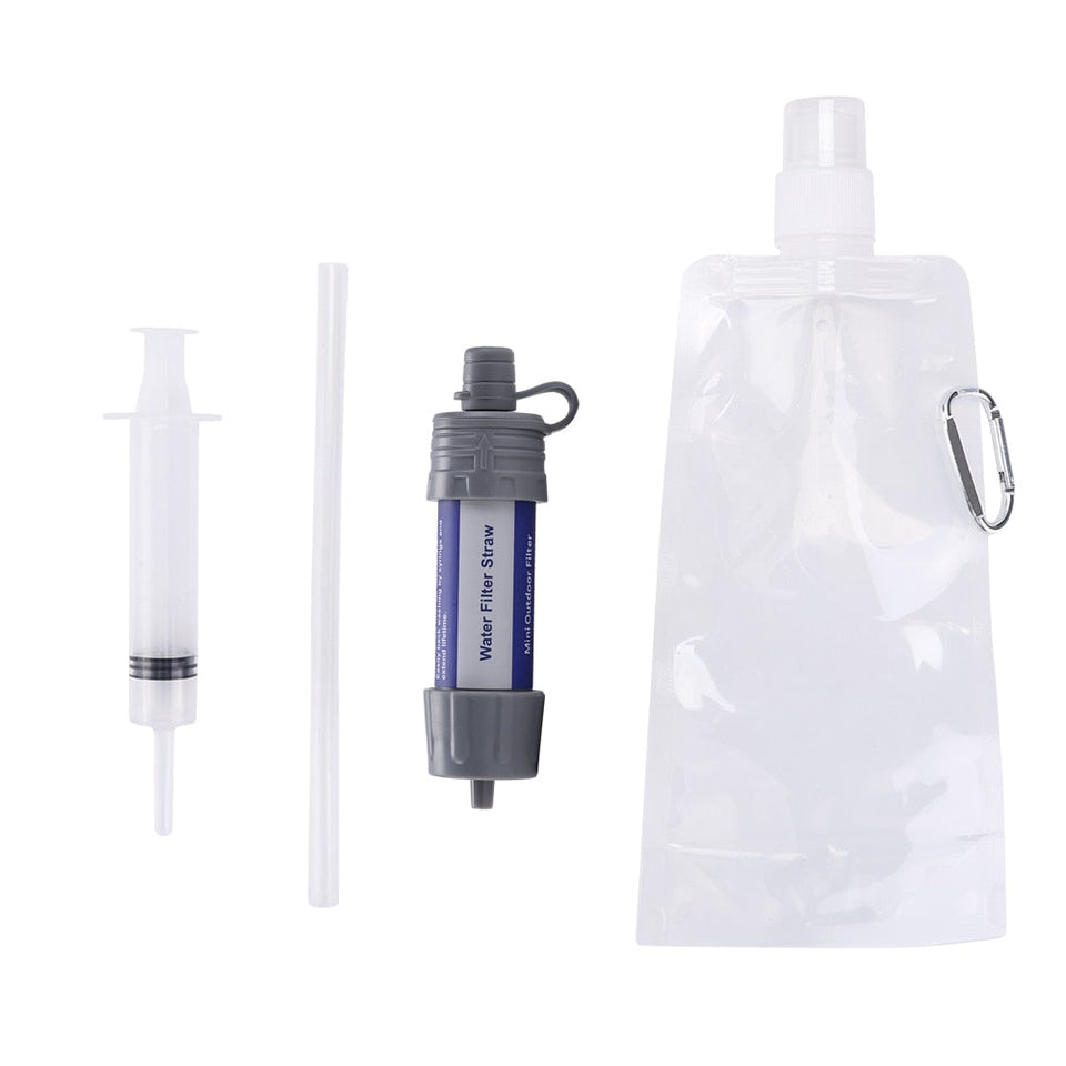 Outdoor Water Filter with Straw