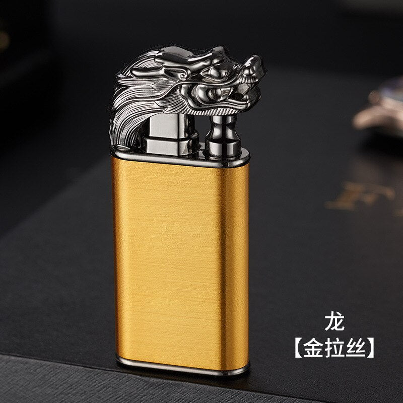 Alligator Dual Flame Metal Cigar Lighter