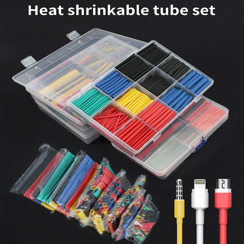 【CA049】164pcs Thermoresistant Tube Heat Shrink Wrapping KIT