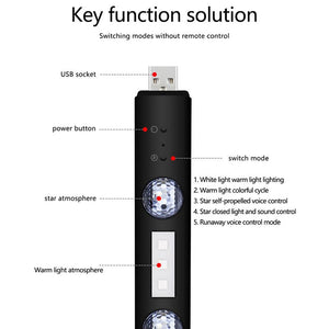 【LM439】LED Wireless Remote Control 5 Modes Car Foot Light