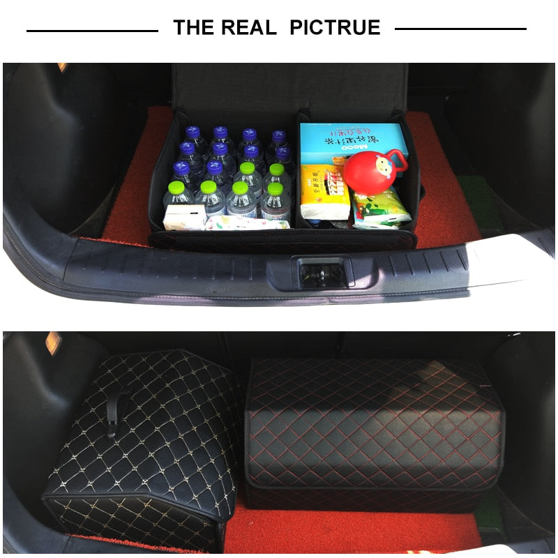 Collapsible Car Trunk Storage Organizer Box with Lid