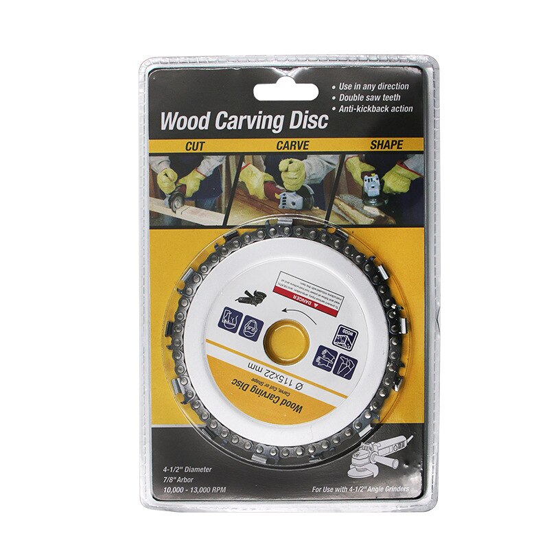 Wood Carving Disc Chain Grinder Saw Plate Tool