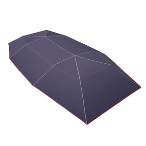 SDO90-Car Roof Cover Umbrella Foldable Oxford Cloth Car Tent Waterproof Dustproof Anti-UV Car Protection Sun Shade Cover (no holder)